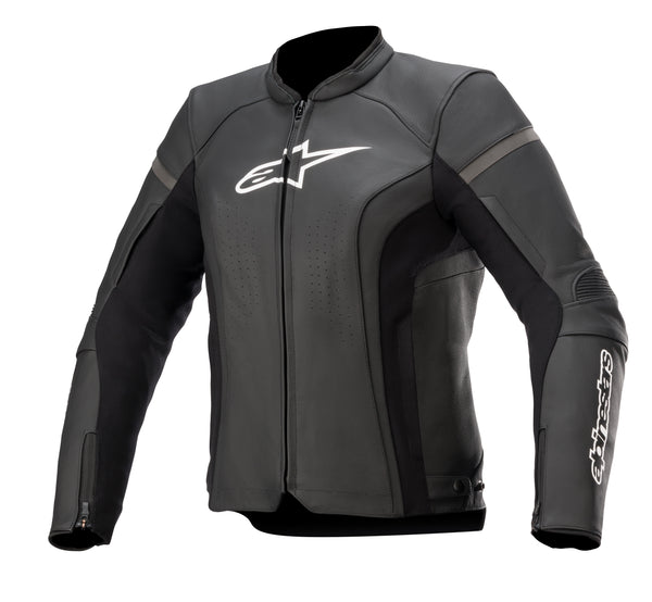 Alpinestars Kira v2 Motorradjacke aus schwarzem Leder