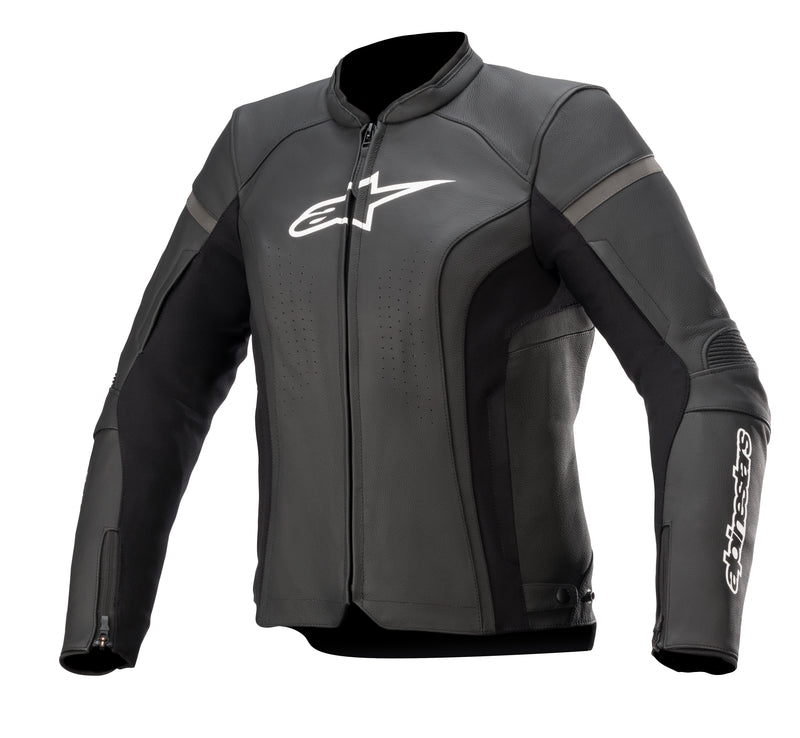 Alpinestars Kira v2 Motorradjacke aus schwarzem Leder
