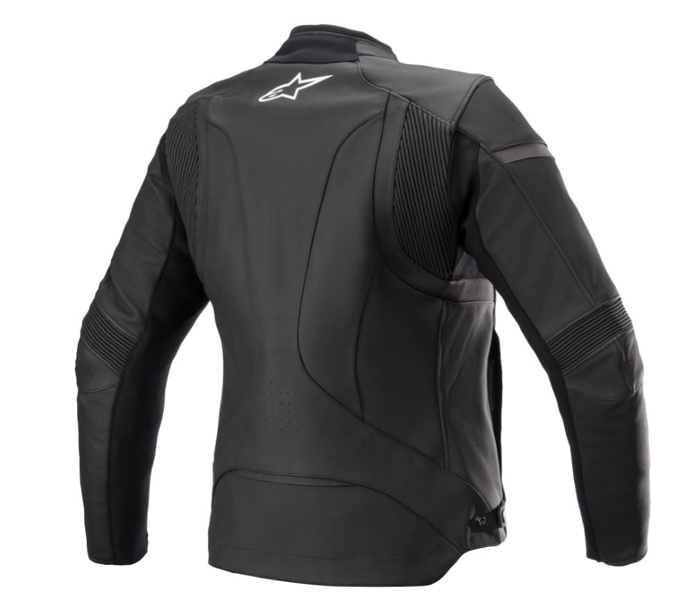 Alpinestars Kira v2 Motorradjacke aus schwarzem Leder