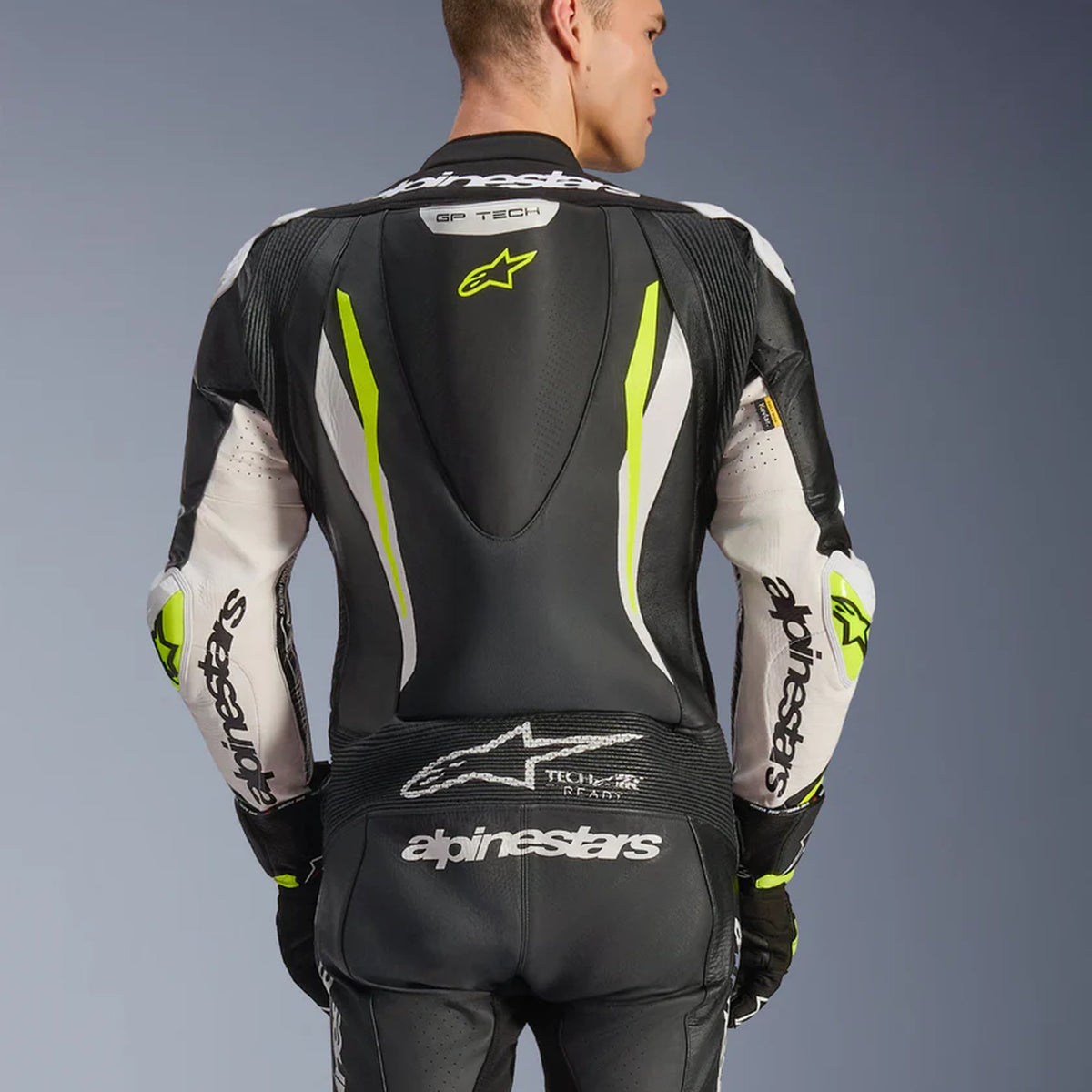 Alpinestars GP Tech v5 Black/White/Fluo Yellow Race Suit