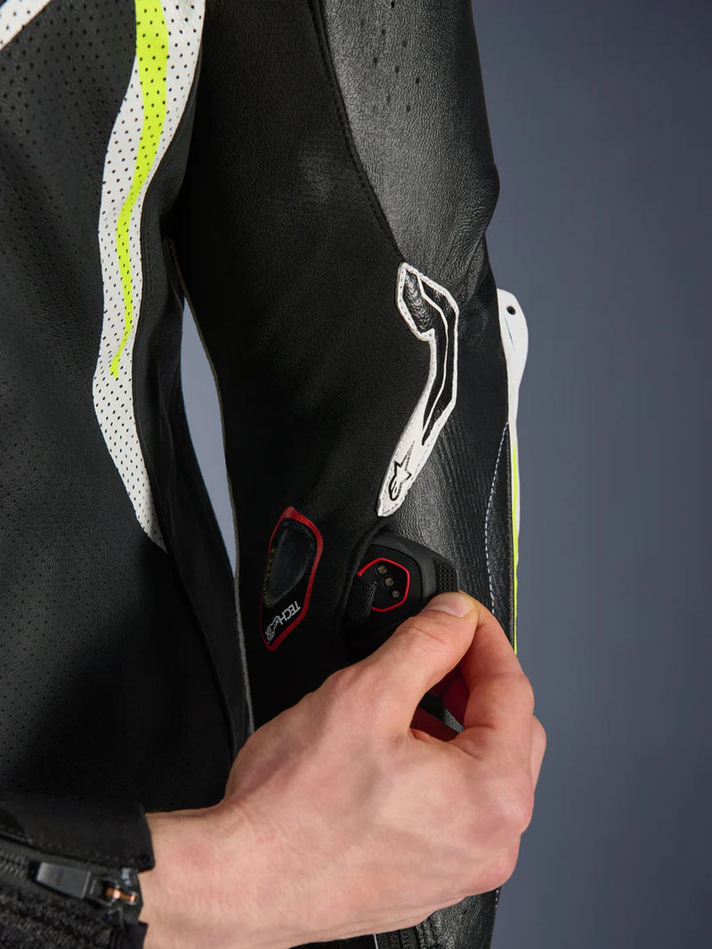 Alpinestars GP Tech v5 Black/White/Fluo Yellow Race Suit