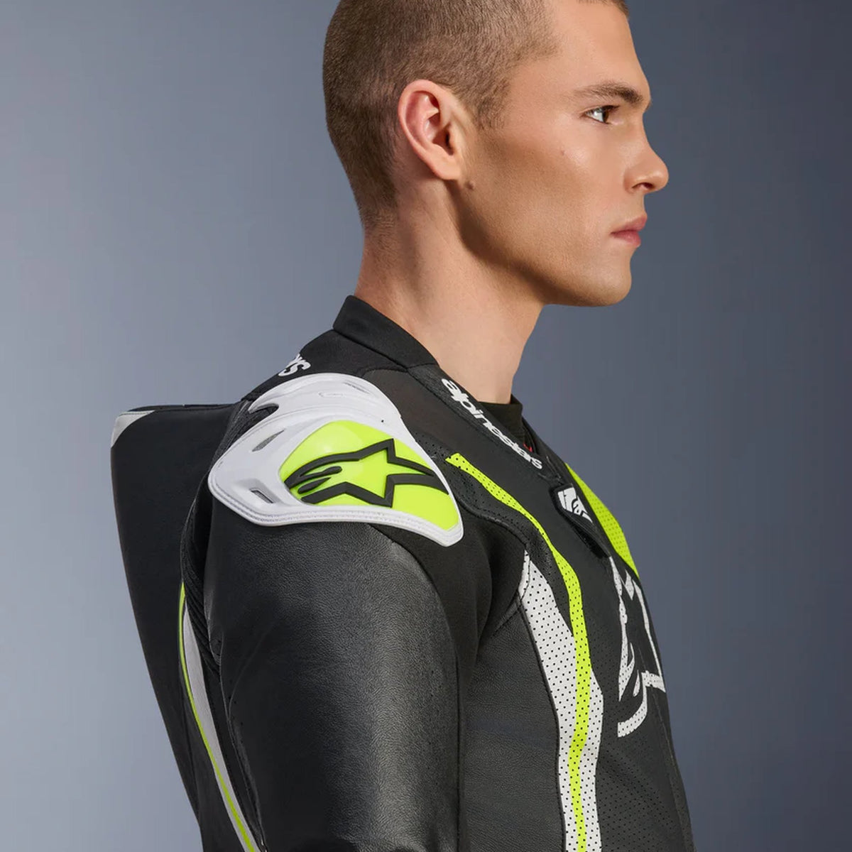 Alpinestars GP Tech v5 Black/White/Fluo Yellow Race Suit