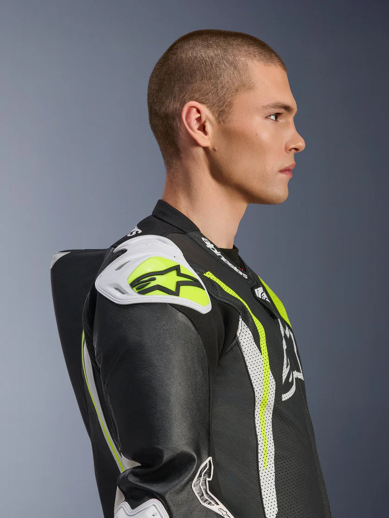 Alpinestars GP Tech v5 Black/White/Fluo Yellow Race Suit