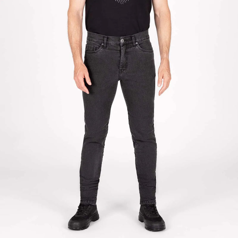 Knox Men’s Colton Slim SHORT Supersoft Charcoal – AA Motorjeans voor Heren