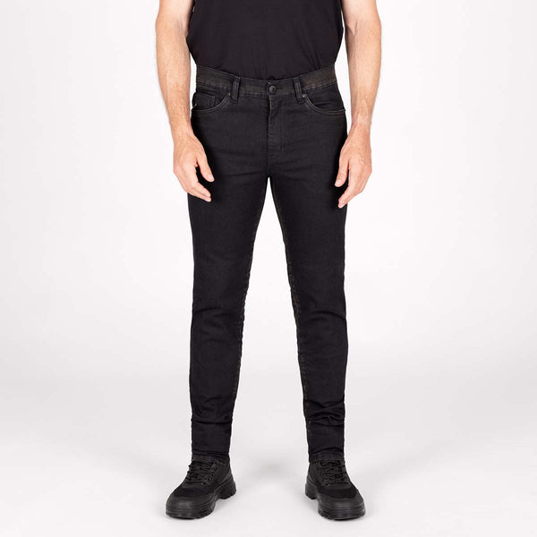 Knox Men’s Colton Slim Aged Black Rust motorcycle jeans AA-rated (short)