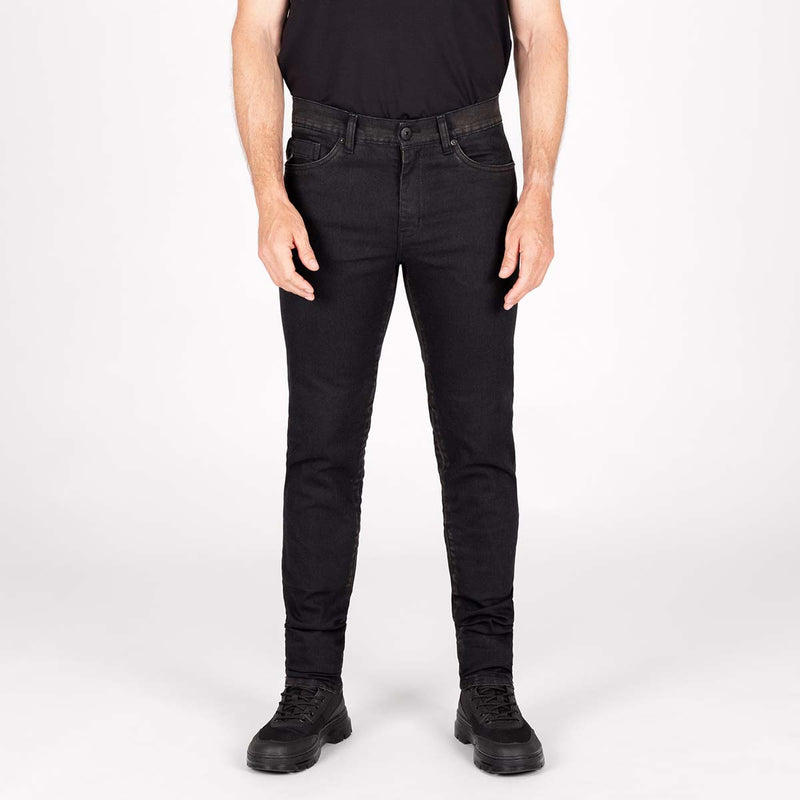 Knox Men’s Colton Slim SHORT Aged Black Rust – AA Motorjeans voor Heren