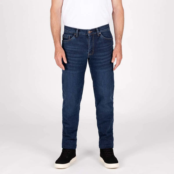 Knox Men’s Kirkstone Straight Stone Wash Indigo AA-rated motorcycle jeans (short)