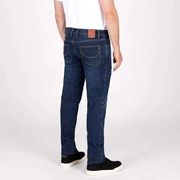 Knox Men’s Kirkstone Straight Stone Wash Indigo AA-rated motorcycle jeans (short)