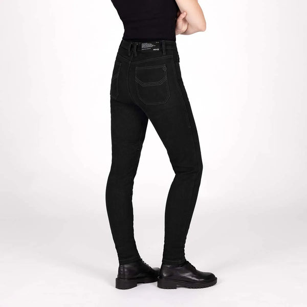 Knox Women's Shield MK2 Classic Black motorcycle jeans class AAA (short)