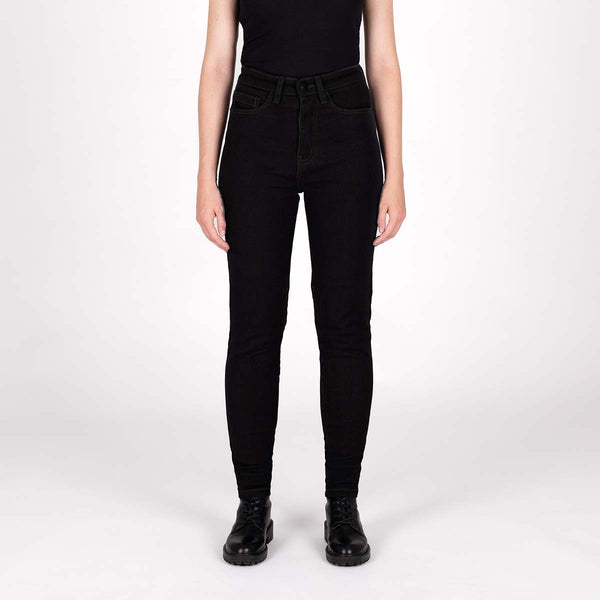 Knox Women's Shield MK2 Classic Black motorcycle jeans class AAA (short)