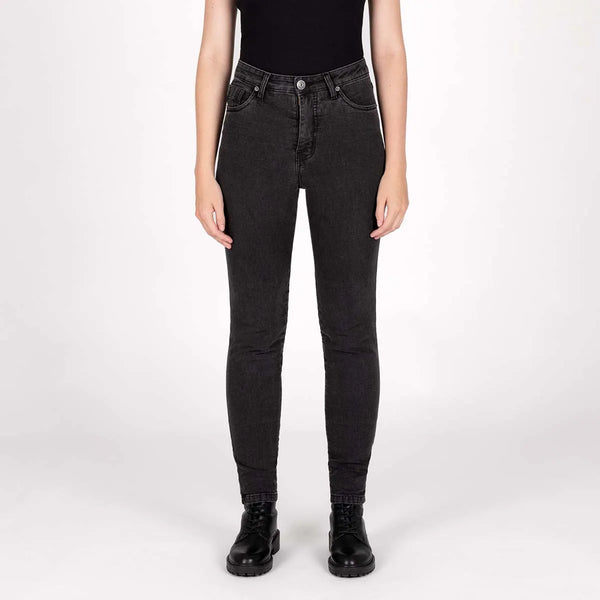 Knox Women's Colton Skinny Black motorcycle jeans AA rated (short)