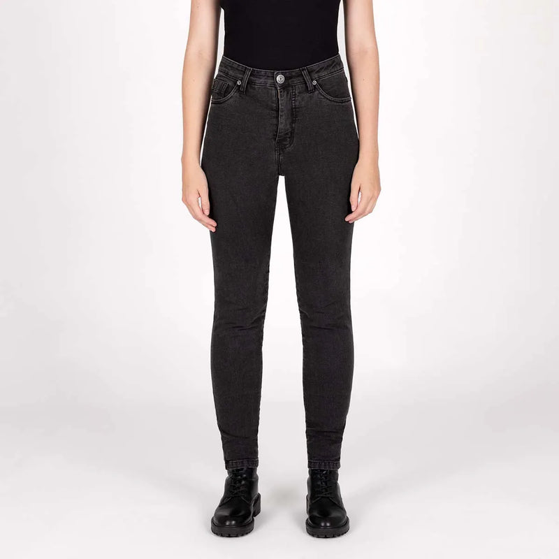 Knox Women’s Colton Skinny SHORT Black – AA Motorjeans voor Dames