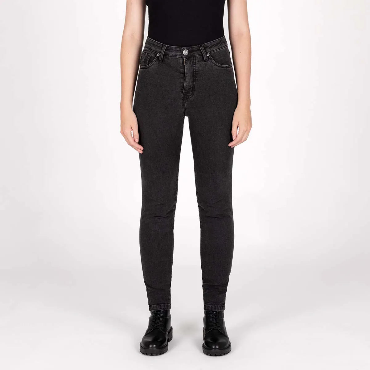 Knox Women’s Colton Skinny SHORT Stone Wash Indigo – AA Motorjeans voor Dames