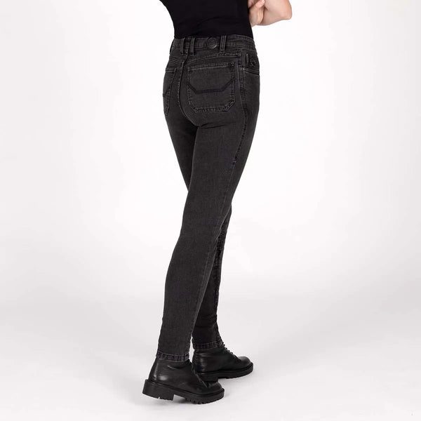 Knox Women's Colton Skinny Black motorcycle jeans AA rated (short)