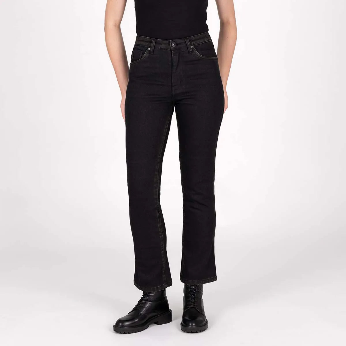 Knox Women’s Cartmel Kick Flare SHORT Aged Black Rust – AA Motorradjeans für Damen