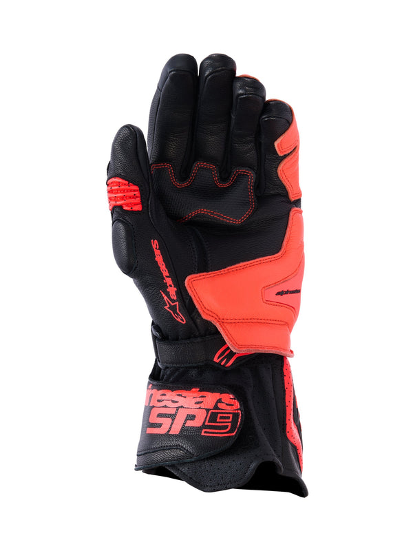 Alpinestars SP-9 Black/Fluorescent Red Motorcycle Gloves