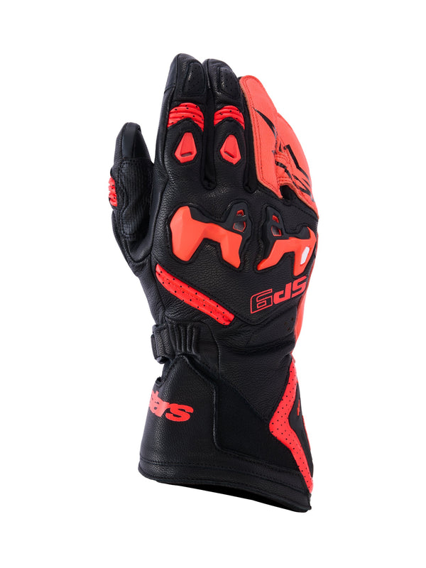 Alpinestars SP-9 Black/Fluorescent Red Motorcycle Gloves