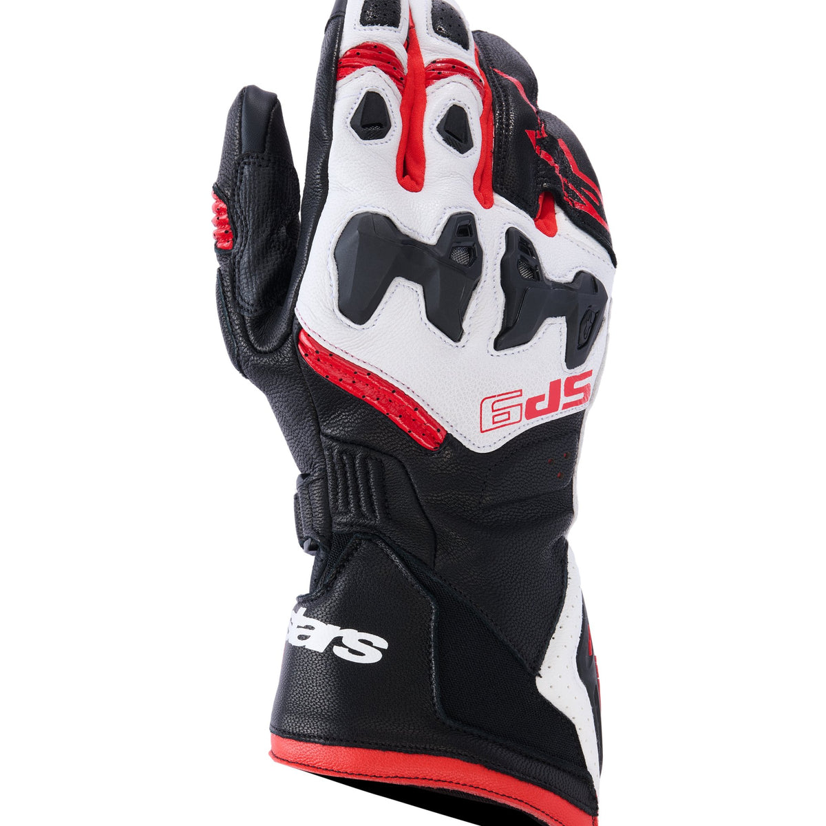 Alpinestars SP-9 Schwarz/Weiß/Rot Motorradhandschuhe