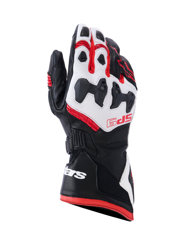 Alpinestars SP-9 Black/White/Red Motorcycle Gloves