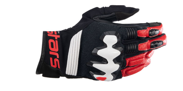 Alpinestars Halo Black/White/Red Motorcycle Gloves