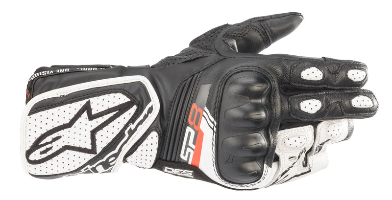 Alpinestars SP-8 v3 Schwarz/Weiß Motorradhandschuhe