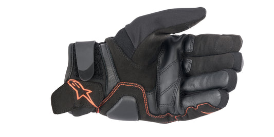 Alpinestars SMX-1 Waterproof Zwart/Fluorood Motorhandschoenen