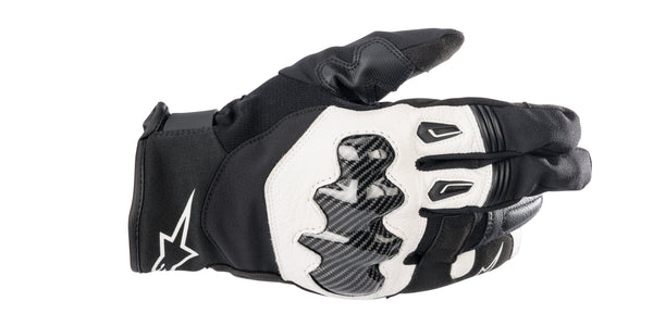Alpinestars SMX-1 Waterproof Black/White Motorcycle Gloves