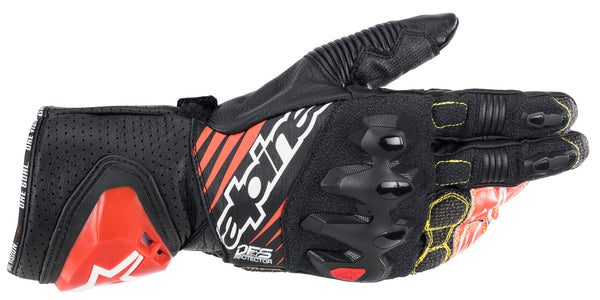 Alpinestars GP-Tech v2 Zwart/Wit/Fluorood Motorhandschoenen