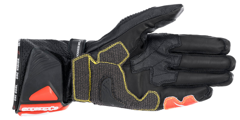 Alpinestars GP-Tech v2 Zwart/Wit/Fluorood Motorhandschoenen