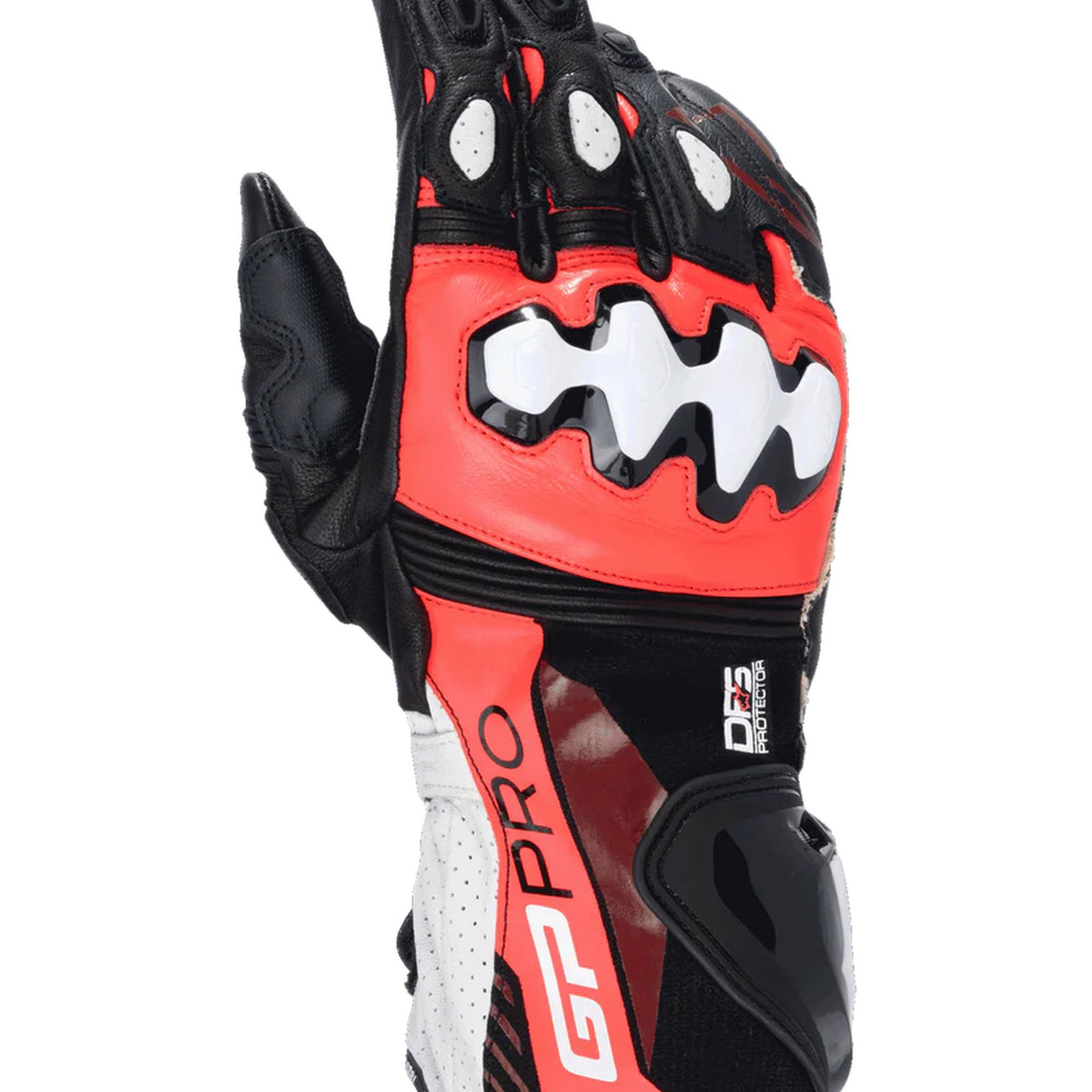 Alpinestars GP Pro v4 Schwarz/Fluorot/Weiß Motorradhandschuhe