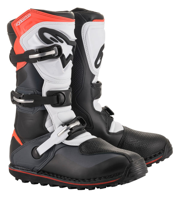 Alpinestars Tech T Black/Grey/Fluorescent Red Motocross Boots