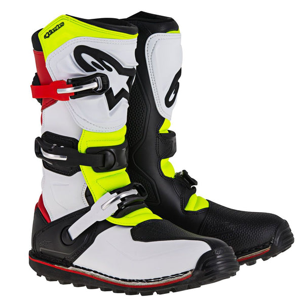 Alpinestars Tech T White/Red/Fluo Yellow/Black Motocross Boots