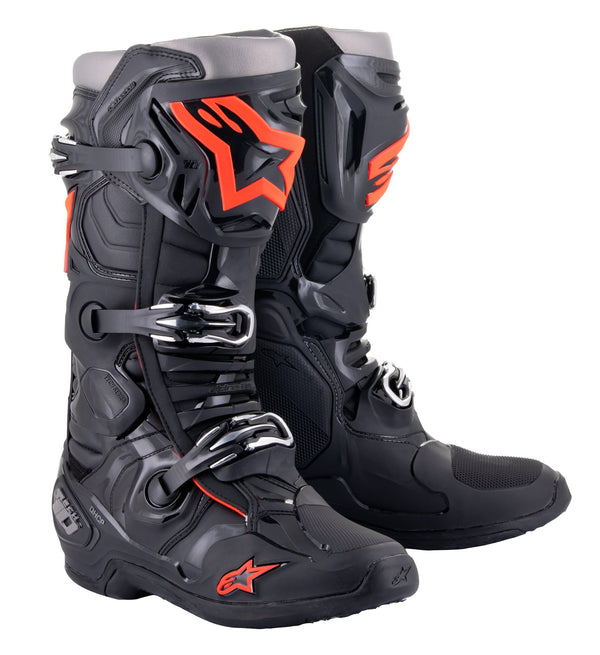 Alpinestars Tech 10 Black/Fluorescent Red Motocross Boots