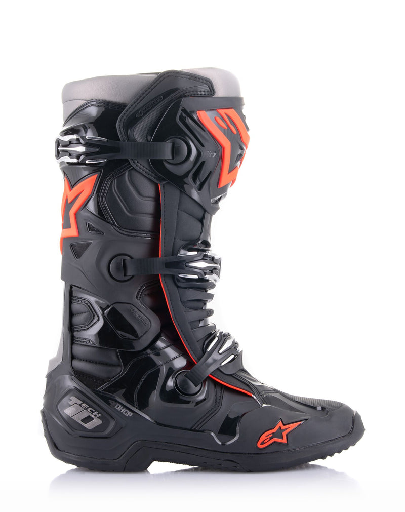Alpinestars Tech 10 Black/Fluorescent Red Motocross Boots