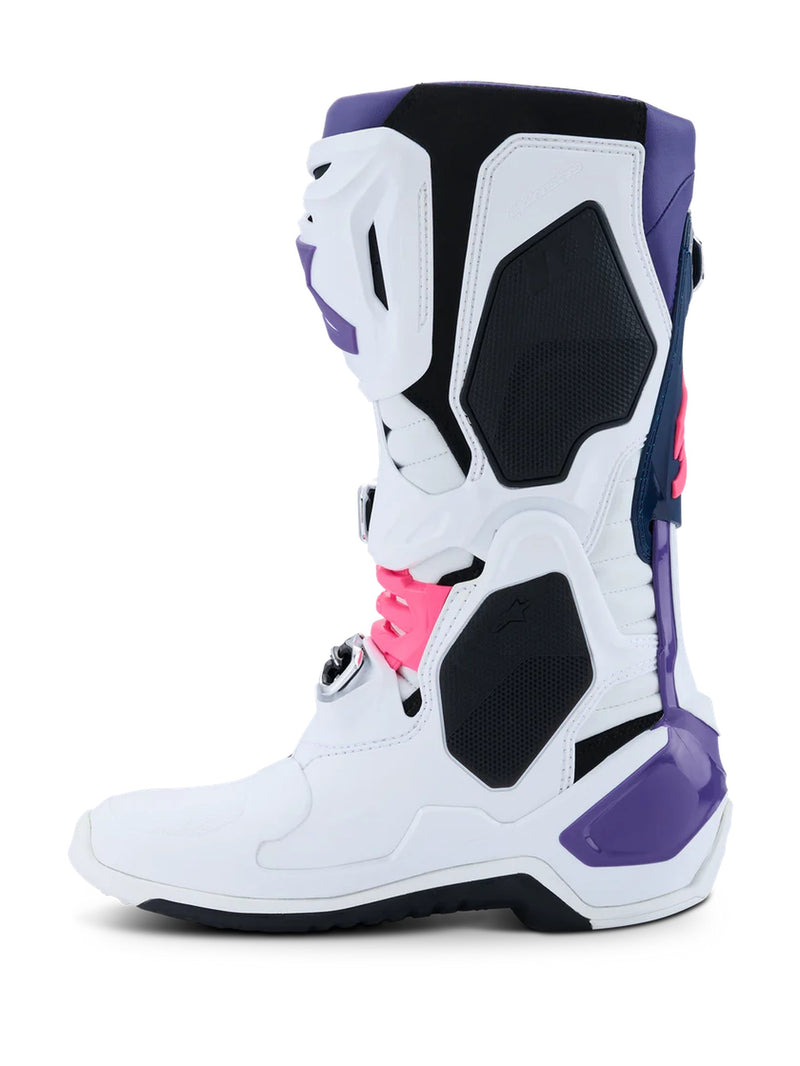 Alpinestars Tech 10 White/Violet/Fluorescent Pink Motocross Boots