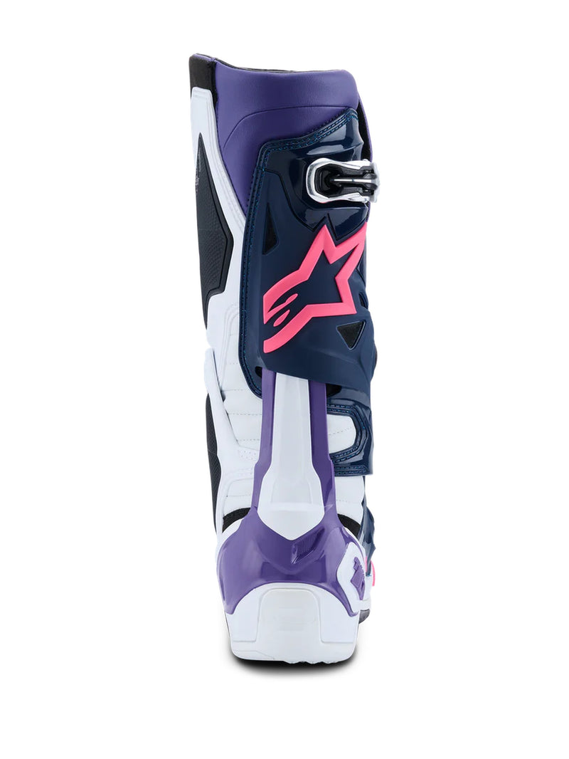 Alpinestars Tech 10 White/Violet/Fluorescent Pink Motocross Boots