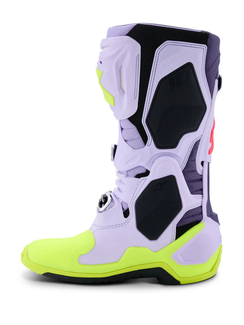 Alpinestars Vented Tech 10 Purple/Fluo Yellow/Pink Motocross Boots