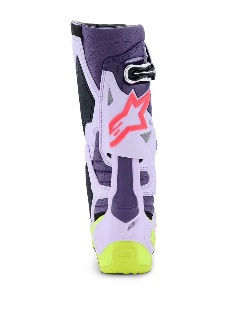 Alpinestars Vented Tech 10 Purple/Fluo Yellow/Pink Motocross Boots