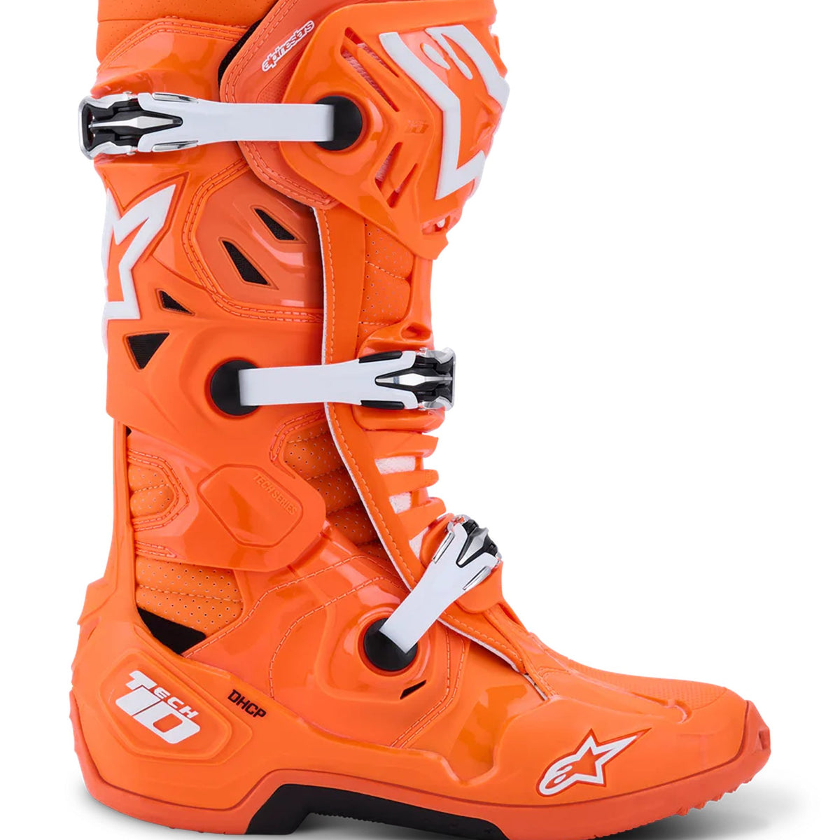Alpinestars Vented Tech 10 Fluorescent Orange/White Motocross Boots