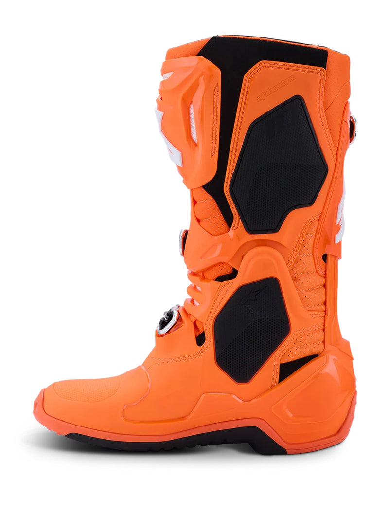 Alpinestars Vented Tech 10 Fluorescent Orange/White Motocross Boots