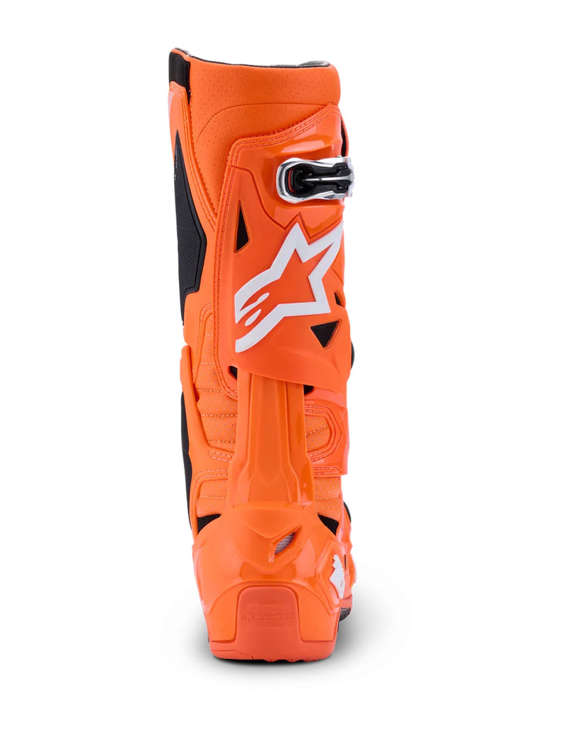 Alpinestars Vented Tech 10 Fluorescent Orange/White Motocross Boots