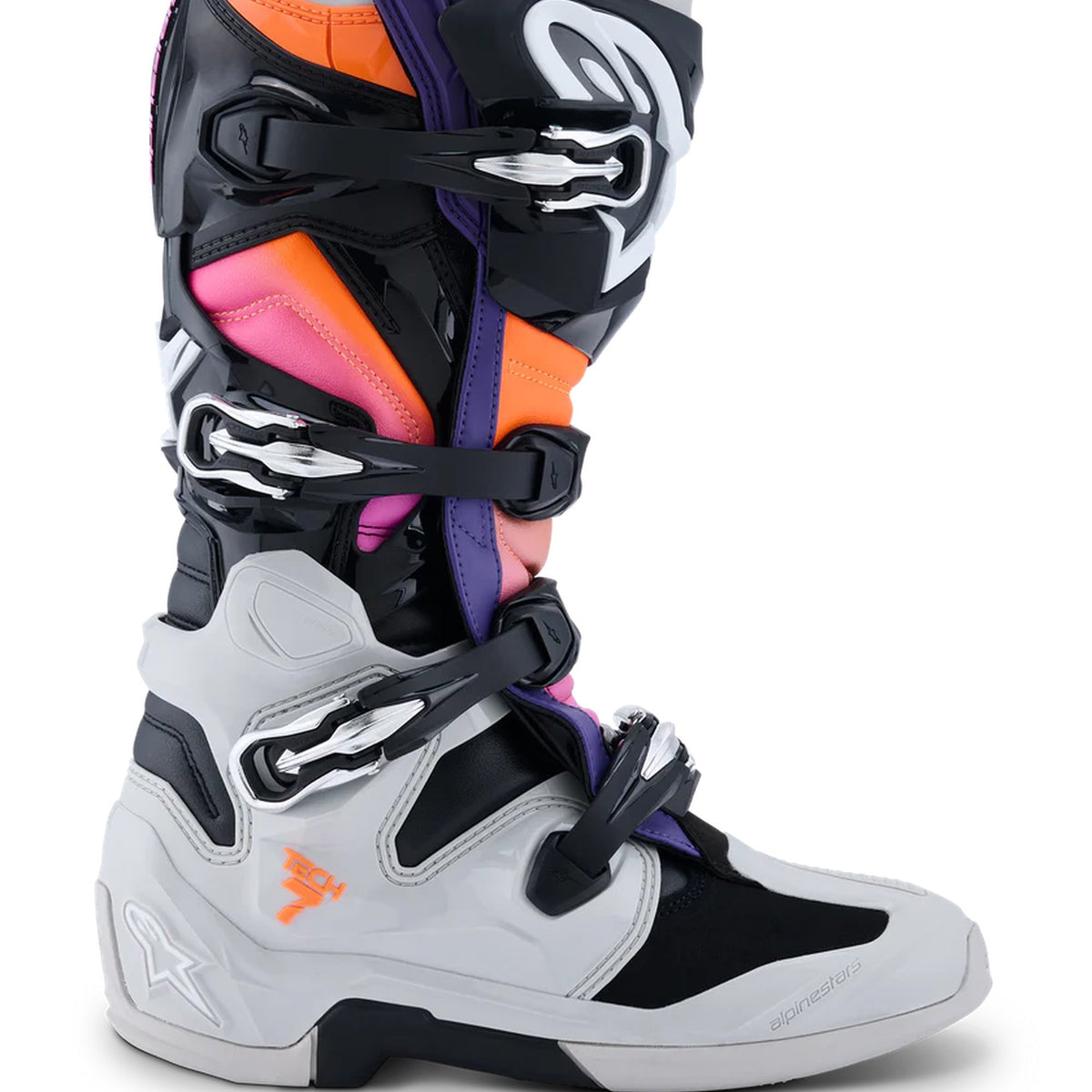 Alpinestars Tech 7 Black/Orange/Fluo Magenta Motocross Boots