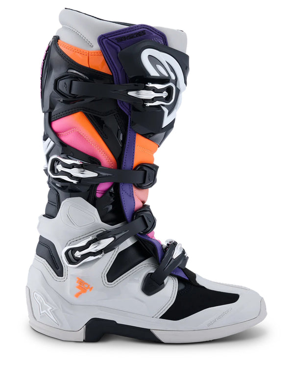 Alpinestars Tech 7 Black/Orange/Fluo Magenta Motocross Boots