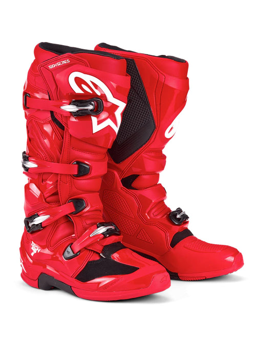 Alpinestars Tech 7 Bright Rood Crosslaarzen