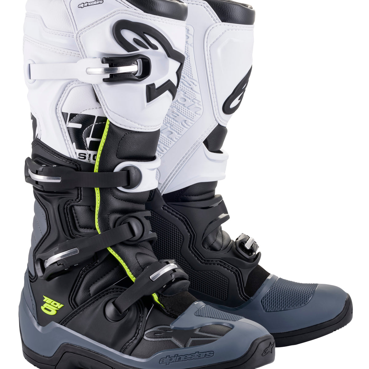 Alpinestars Tech 5 Black/White/Grey Motocross Boots