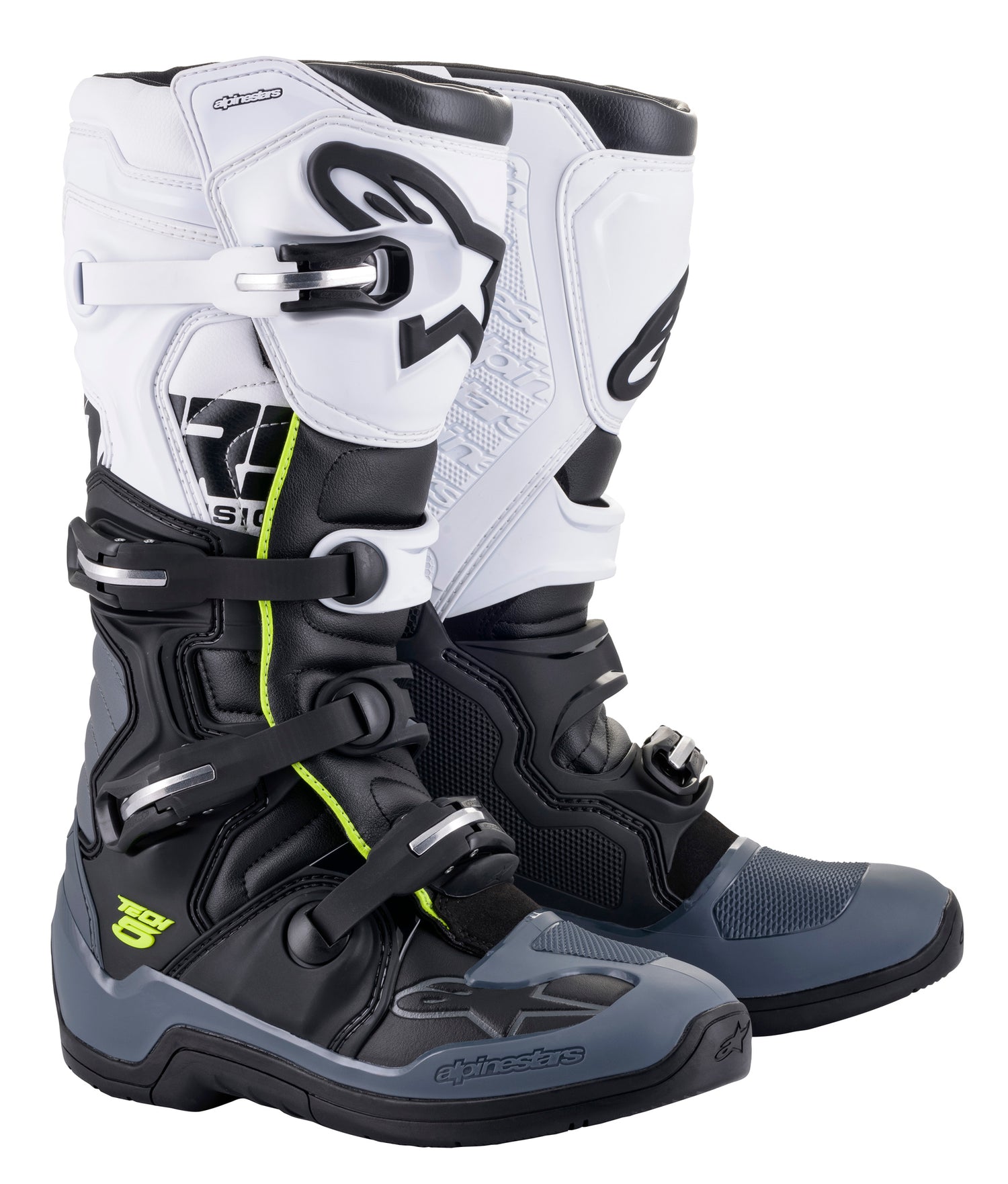 Alpinestars Tech 5 Black/White/Grey Motocross Boots