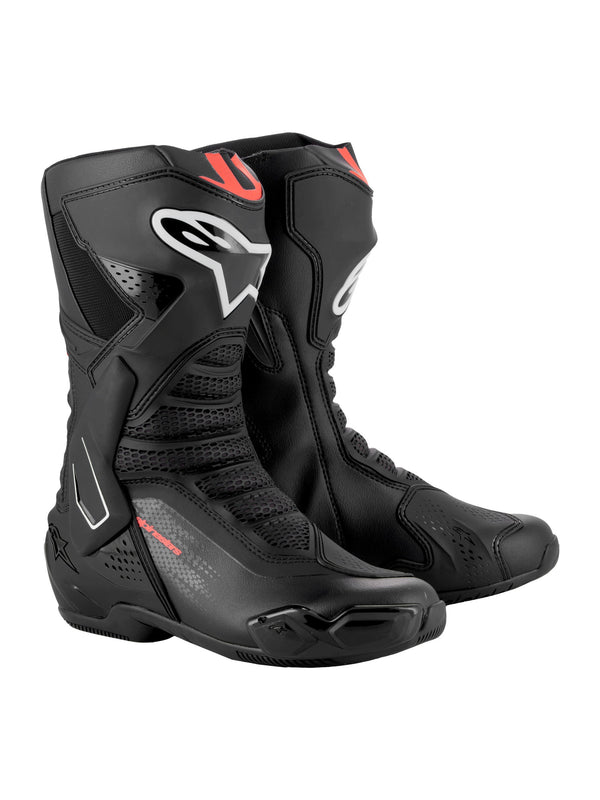 Alpinestars SMX-6 v3 Black/Fluorescent Red Motorcycle Boots