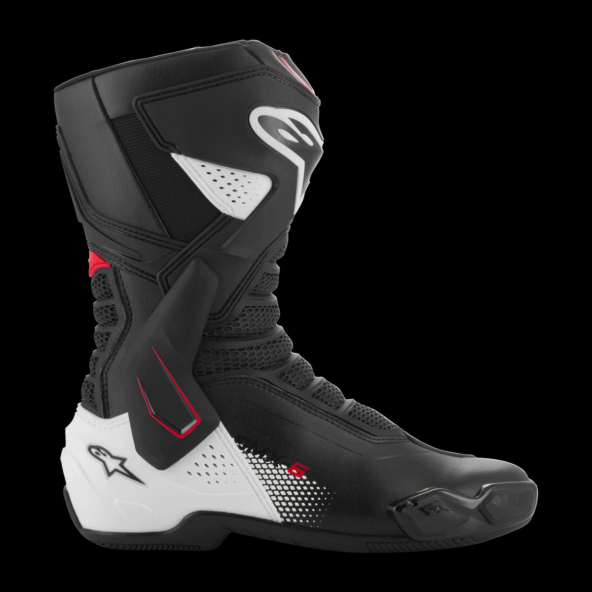 Alpinestars SMX-6 v3 Black/White/Red Motorcycle Boots