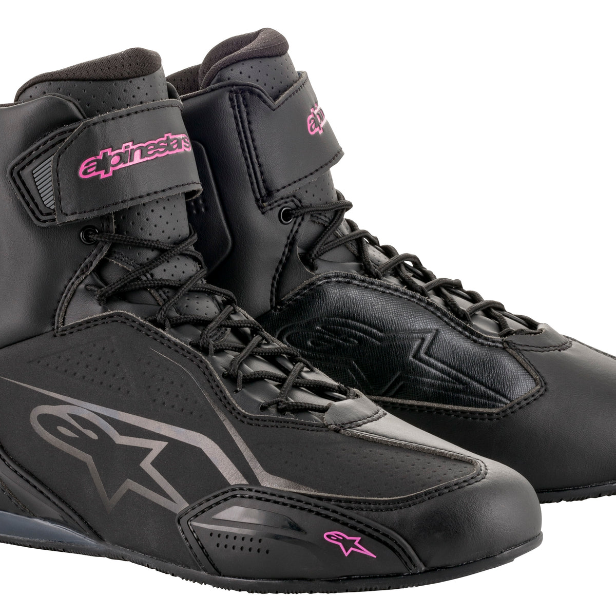 Alpinestars Faster-3 Schwarz FUCHSIA Motorradstiefel