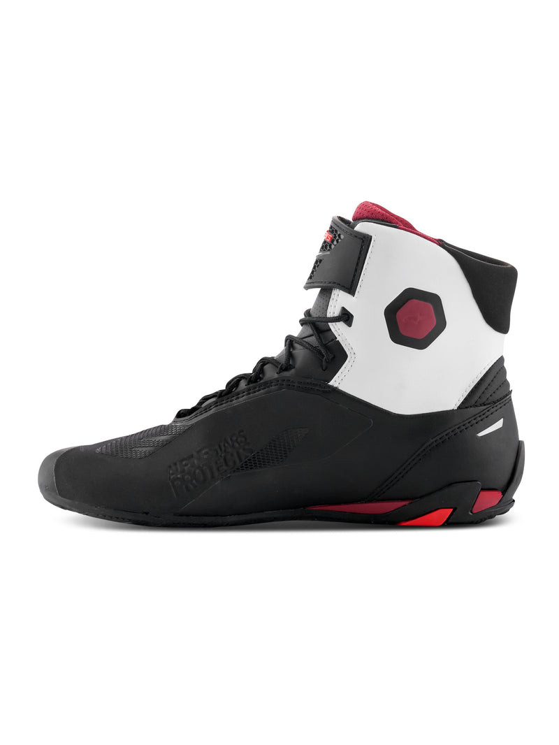 Alpinestars Faster-4 Zwart/Wit/Donker Rood Motorlaarzen